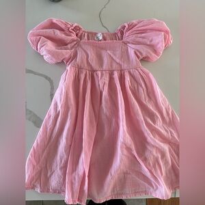 Abercrombie Kids Pink Puff Sleeve Dress